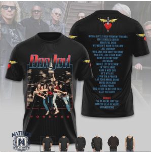 Bon Jovi Forever Rock Band Tour Music T Shirt
