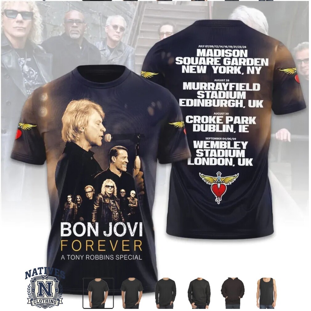 Bon Jovi Forever Tony Robbins Special Concert T Shirt Bon Jovi Forever Tony Robbins Special Concert T Shirt