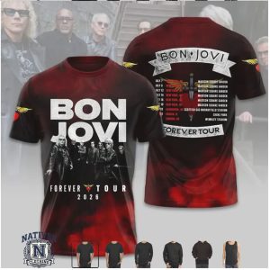 Bon Jovi Forever Tour 2026 Band Dates Concert T Shirt