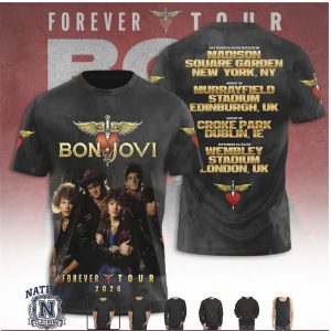 Bon Jovi Forever Tour 2026 Vintage Band Members T Shirt