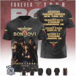 Bon Jovi Forever Tour 2026 Vintage Band Members T Shirt