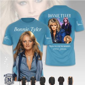 Bonnie Tyler Thank You For The Memories Retro T Shirt