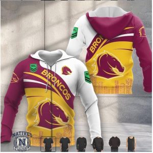 Brisbane Broncos Mascot City Skyline Apparel Hoodie T Shirt