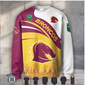 Brisbane Broncos Mascot City Skyline Apparel Hoodie T Shirt