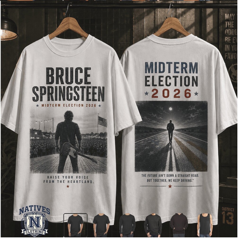 Bruce Springsteen Midterm Election 2026 Heartland Rock Graphic T Shirt Bruce Springsteen Midterm Election 2026 Heartland Rock Graphic T Shirt