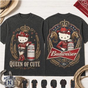 Budweiser Hello Kitty Queen Of Cute Cowgirl Western T Shirt Budweiser Hello Kitty Queen Of Cute Cowgirl Western T Shirt