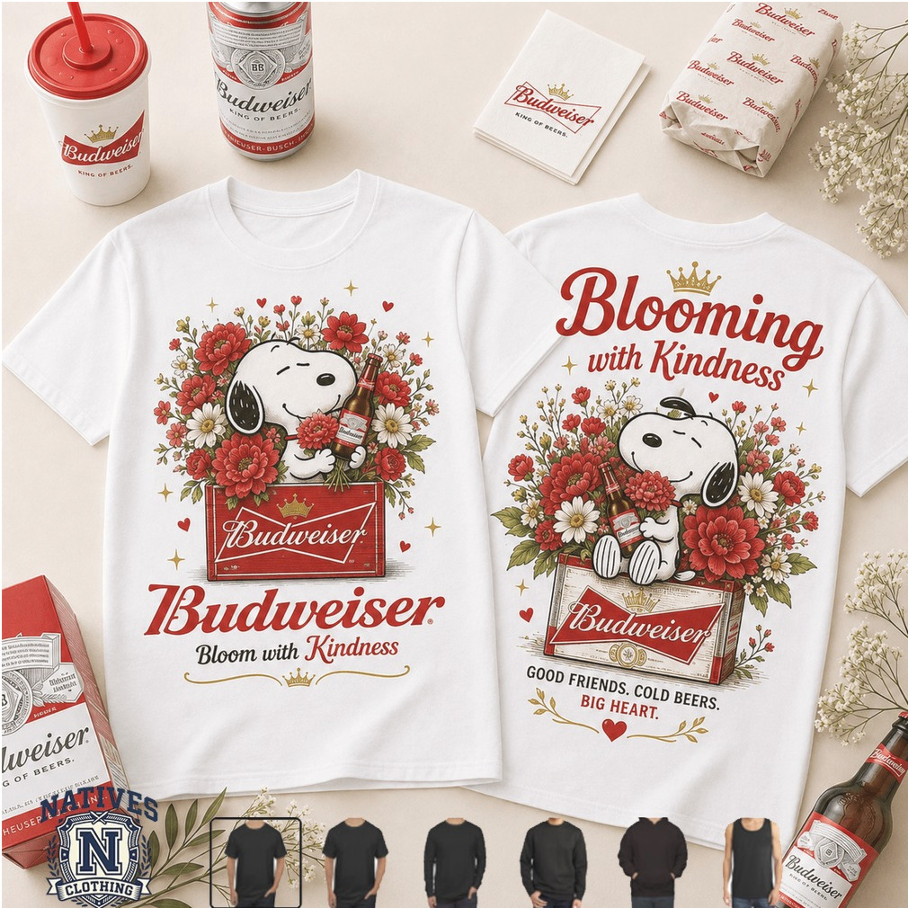 Budweiser Snoopy Red Flowers Vintage Beer T Shirt Budweiser Snoopy Red Flowers Vintage Beer T Shirt