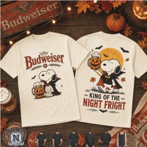 Budweiser Snoopy Vampire King Of The Night Fright Beer Halloween T Shirt
