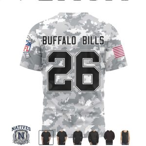 Buffalo Bills Custom Name Number Digital Camo Salute To Service T Shirt