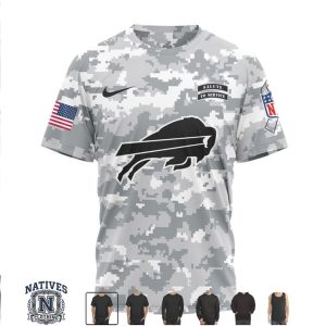 Buffalo Bills Custom Name Number Digital Camo Salute To Service T Shirt