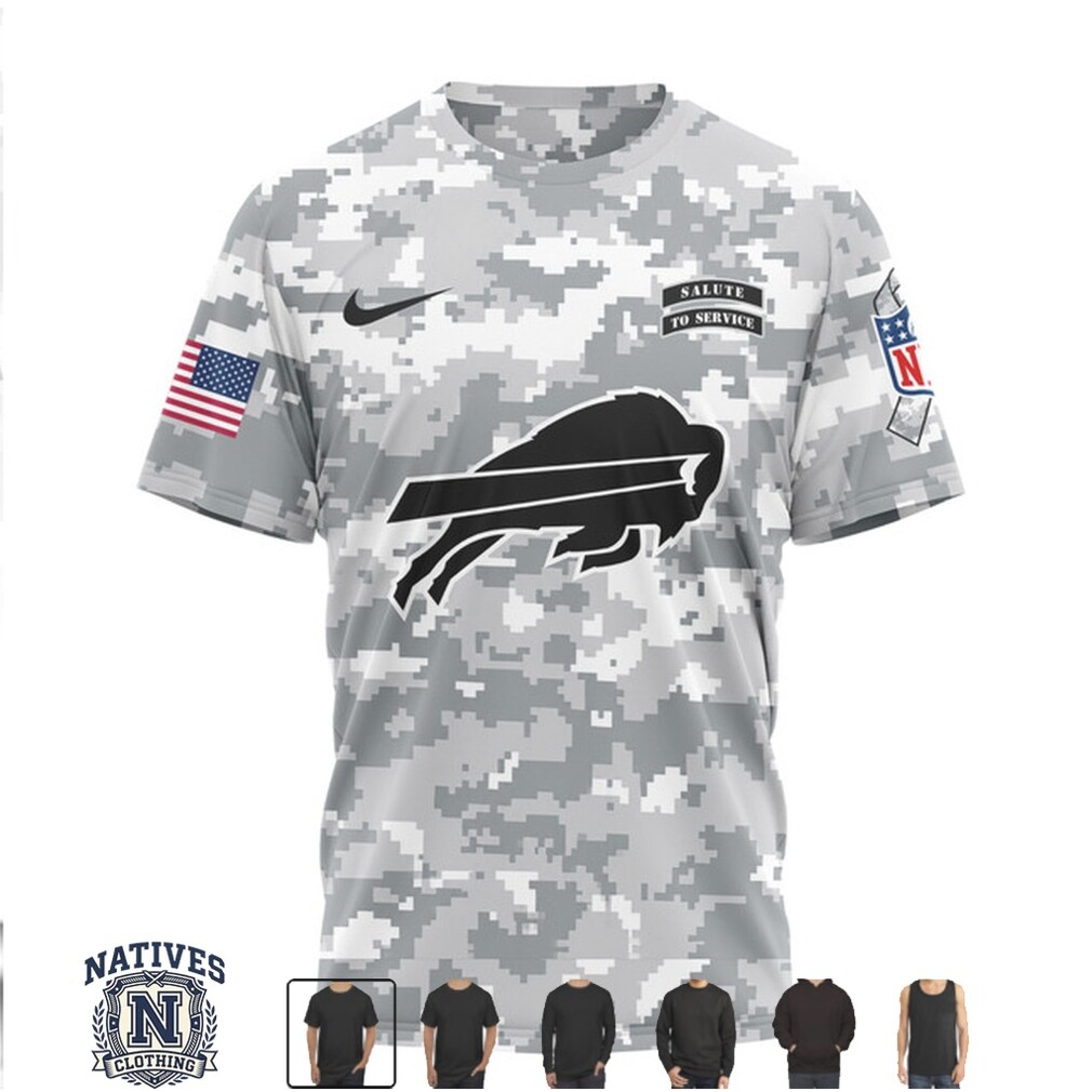 Buffalo Bills Custom Name Number Digital Camo Salute To Service T Shirt Buffalo Bills Custom Name Number Digital Camo Salute To Service T Shirt