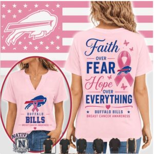 Buffalo Bills Football Faith Over Fear Breast Cancer Awareness T Shirt