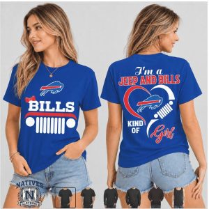 Buffalo Bills Jeep Heartbeat Football T Shirt