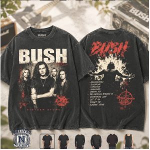 Bush Band Sixteen Stone Grunge Rock Album Vintage T Shirt