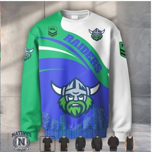 Canberra Raiders NRL Skyline Graphic Printed T Shirt Hoodie