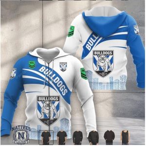 Canterbury Bulldogs NRL City Skyline Graphic Hoodie Shirt