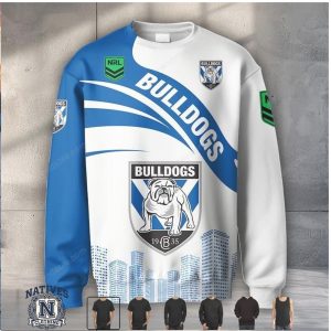 Canterbury Bulldogs NRL City Skyline Graphic Hoodie Shirt