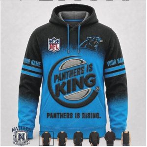 Carolina Panthers Custom Name Panthers Is King Graphic Apparel