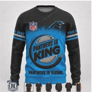 Carolina Panthers Custom Name Panthers Is King Graphic Apparel