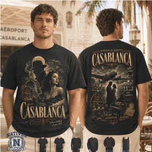 Casablanca Movie Retro Rick Cafe Moroccan Romance Vintage T Shirt