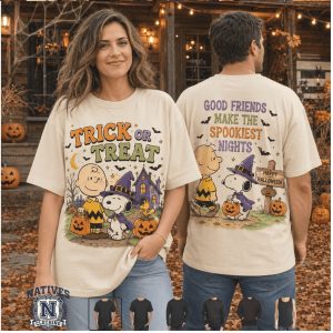 Charlie Brown Snoopy Halloween Trick Or Treat Good Friends T Shirt