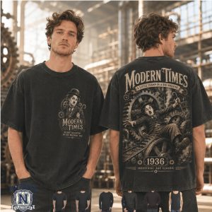 Charlie Chaplin Modern Times Industrial Vintage Movie T Shirt