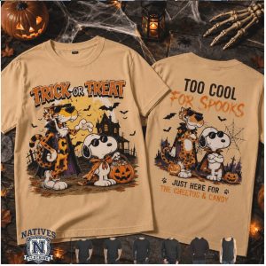 Cheetos And Snoopy Too Cool For Spooks Halloween T Shirt