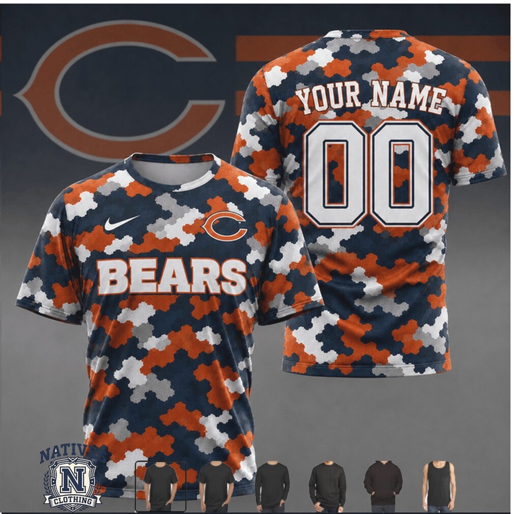 Chicago Bears Camouflage Custom Name Number Football Jersey Chicago Bears Camouflage Custom Name Number Football Jersey