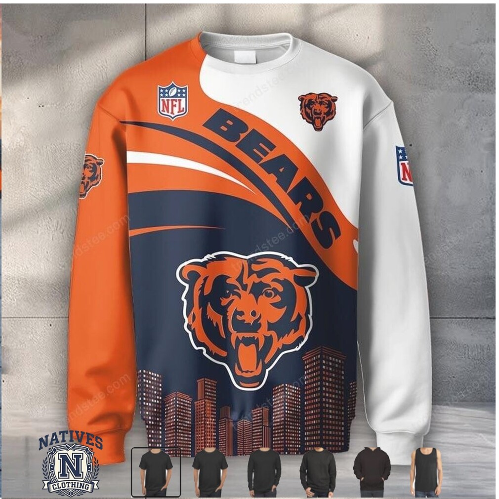 Chicago Bears City Skyline Fan Graphic Apparel Chicago Bears City Skyline Fan Graphic Apparel