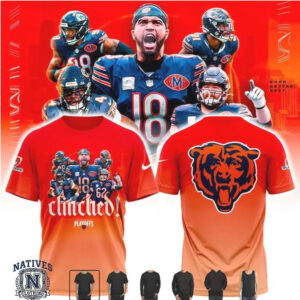 Chicago Bears Clinched Playoffs Caleb Williams Football T Shirt