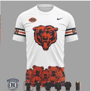 Chicago Bears Football Mascot Pattern Graphic T Shirt