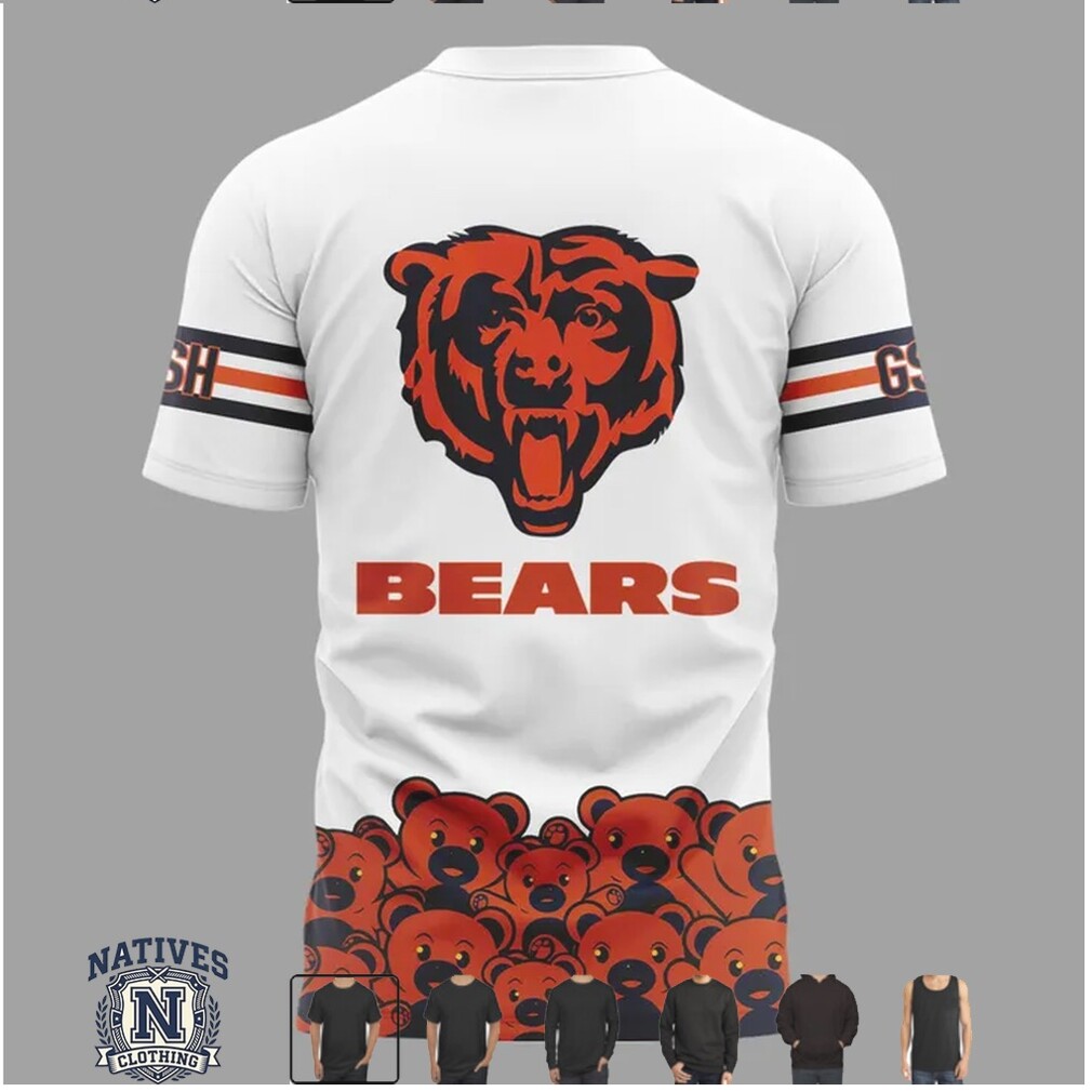 Chicago Bears Football Mascot Pattern Graphic T Shirt Chicago Bears Football Mascot Pattern Graphic T Shirt