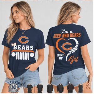 Chicago Bears Jeep Kind Of Girl Heart T Shirt