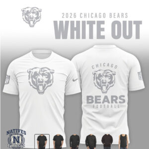 Chicago Bears White Out 2026 Football Mascot Graphic Fan T Shirt