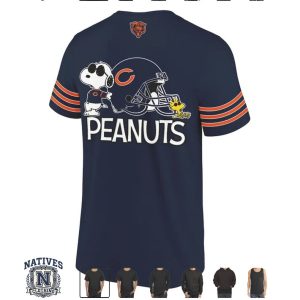 Chicago Bears X Peanuts Snoopy Helmet Football Mascot Graphic T Shirt