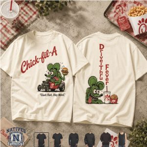 Chick fil A Mouse Drive Thru Fever Funny Mascot T Shirt