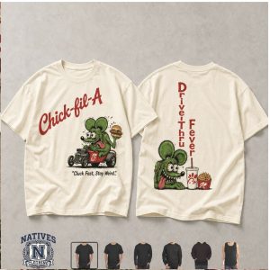 Chick fil A Mouse Drive Thru Fever Funny Mascot T Shirt