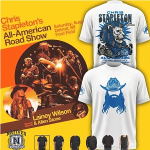 Chris Stapleton All American Road Show Detroit Concert T Shirt
