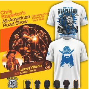 Chris Stapleton All American Road Show Detroit Concert T Shirt