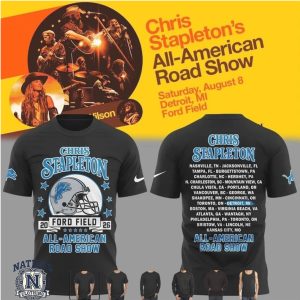 Chris Stapleton All American Road Show Detroit Tour T Shirt
