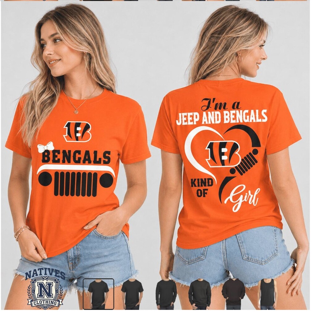 Cincinnati Bengals Jeep Heartbeat Kind Of Girl T Shirt Cincinnati Bengals Jeep Heartbeat Kind Of Girl T Shirt