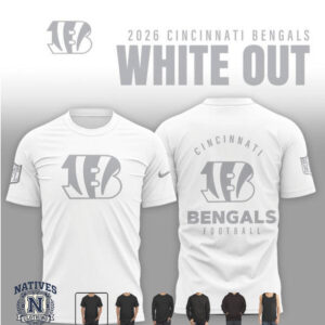 Cincinnati Bengals White Out 2026 Football Graphic Fan T Shirt