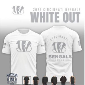 Cincinnati Bengals White Out 2026 Football Graphic Fan T Shirt