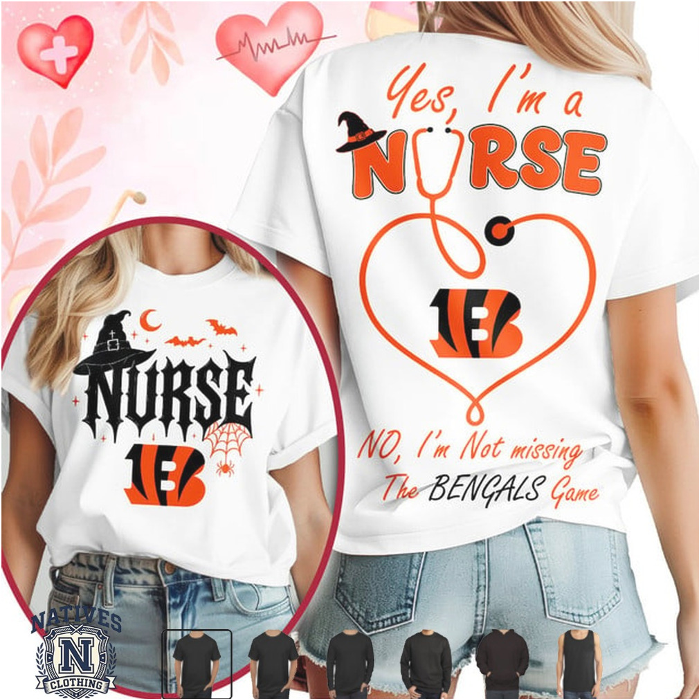 Cincinnati Football Nurse Halloween Stethoscope Heart T Shirt Cincinnati Football Nurse Halloween Stethoscope Heart T Shirt