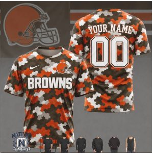 Cleveland Browns Camouflage Custom Name Number Football Jersey