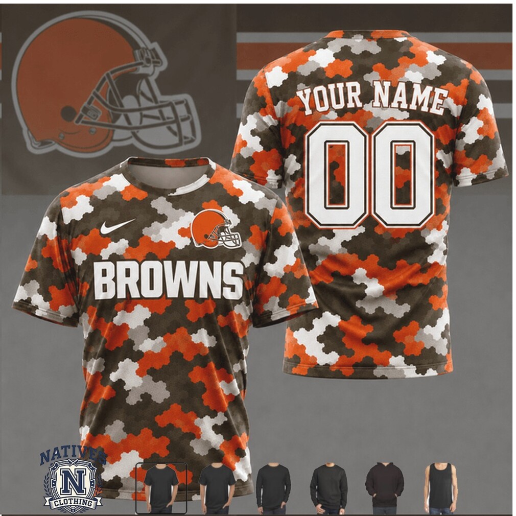 Cleveland Browns Camouflage Custom Name Number Football Jersey Cleveland Browns Camouflage Custom Name Number Football Jersey