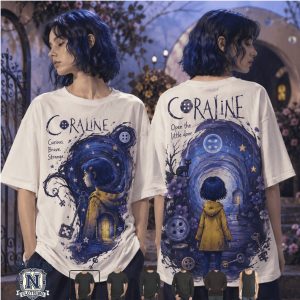 Coraline Little Secret Door Starry Night Fantasy Graphic T Shirt