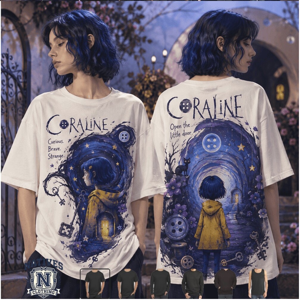 Coraline Little Secret Door Starry Night Fantasy Graphic T Shirt Coraline Little Secret Door Starry Night Fantasy Graphic T Shirt