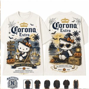 Corona Extra Hello Kitty Beach Halloween Pumpkin T Shirt