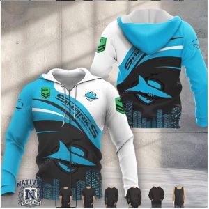 Cronulla Sutherland Sharks City Skyline Graphic Hoodie